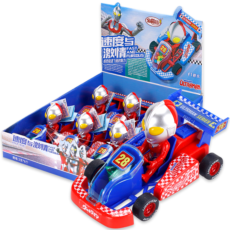 wepoker官网奥特战甲F1赛车玩具糖果儿童战车