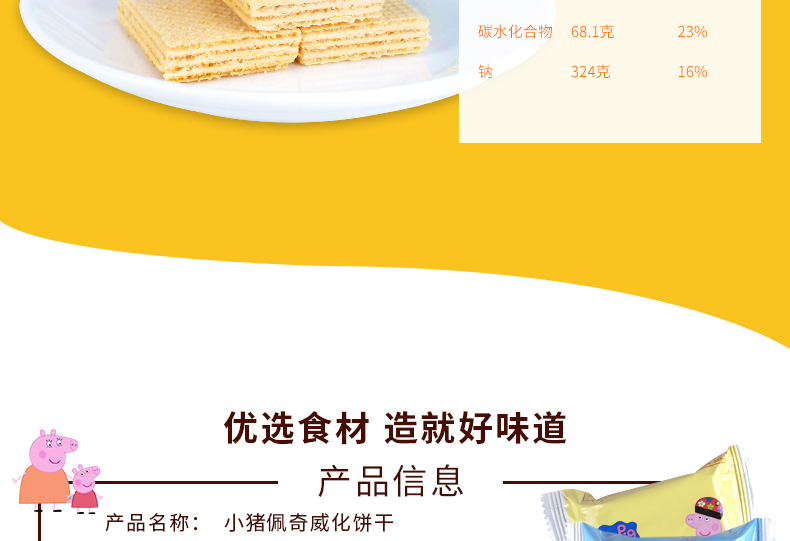 wepoker官网小猪佩奇威化饼干夹心小零食